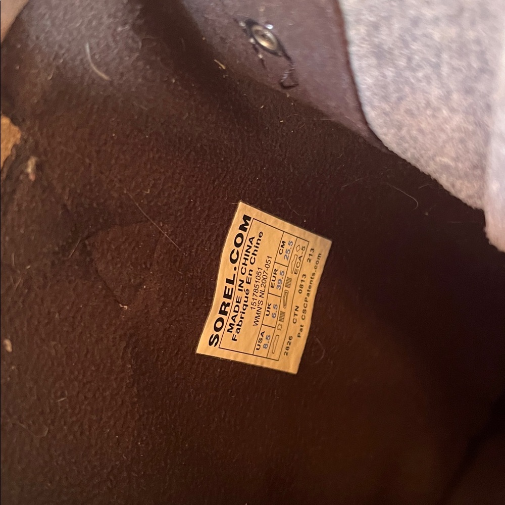 Sorel Dark Brown with Gray Leather Slimpack Tall Boots - Picture 5 of 13